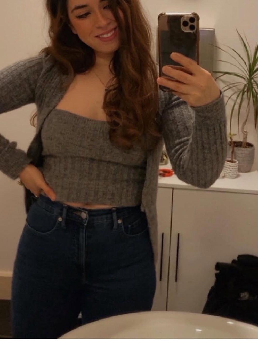 Rouje soft wool cardigan and top set